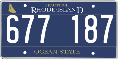 RI license plate 677187