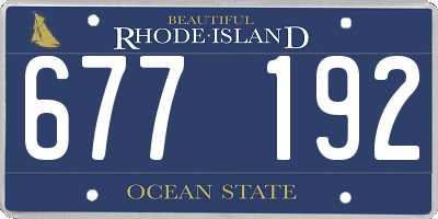 RI license plate 677192