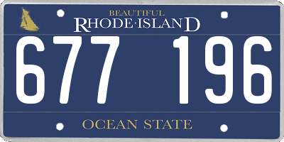 RI license plate 677196