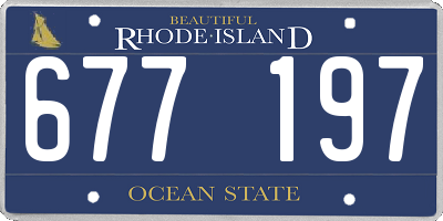 RI license plate 677197