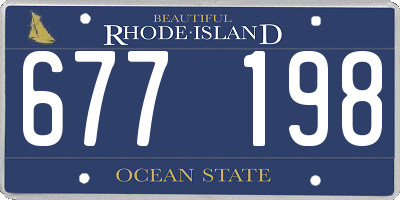 RI license plate 677198