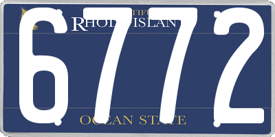 RI license plate 6772