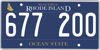 RI license plate 677200