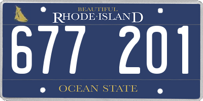 RI license plate 677201