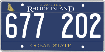 RI license plate 677202