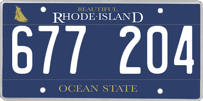 RI license plate 677204