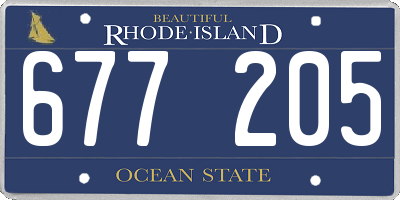 RI license plate 677205