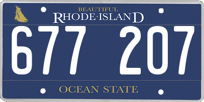 RI license plate 677207