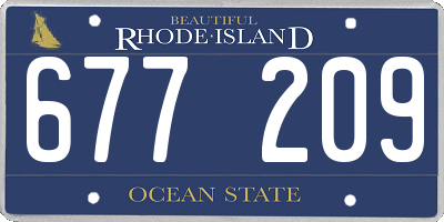 RI license plate 677209