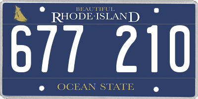 RI license plate 677210