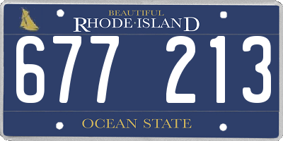 RI license plate 677213