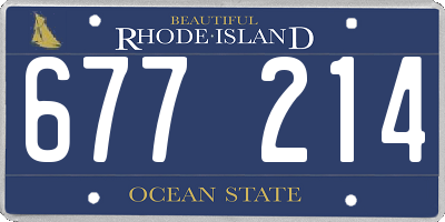 RI license plate 677214