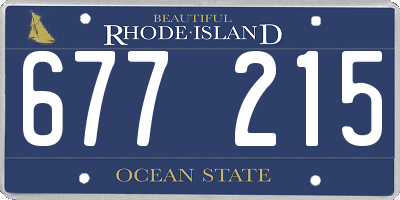 RI license plate 677215