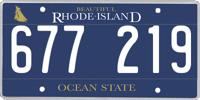 RI license plate 677219