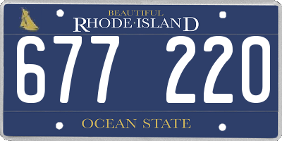 RI license plate 677220