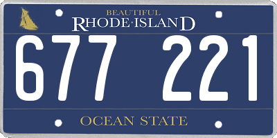 RI license plate 677221