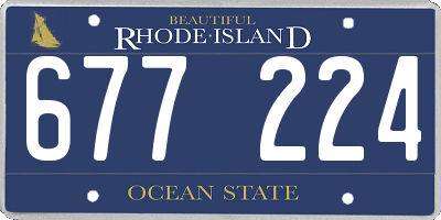 RI license plate 677224