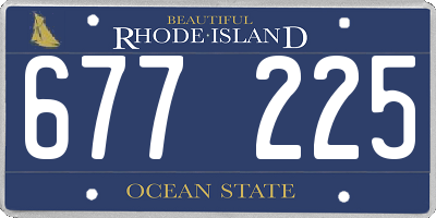 RI license plate 677225