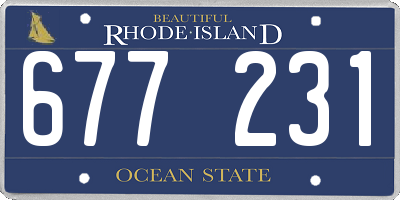 RI license plate 677231