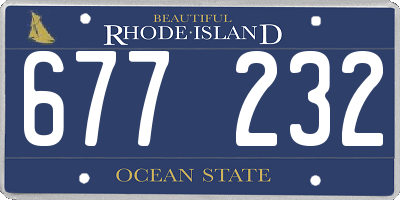 RI license plate 677232