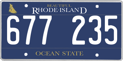 RI license plate 677235