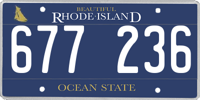 RI license plate 677236
