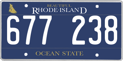 RI license plate 677238