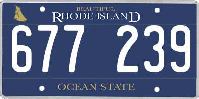 RI license plate 677239