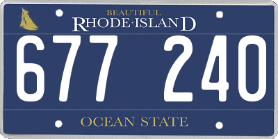 RI license plate 677240