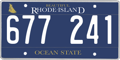 RI license plate 677241
