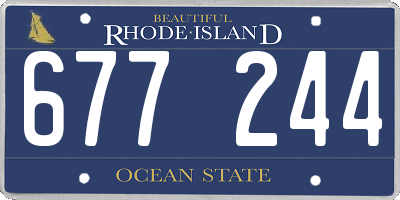 RI license plate 677244