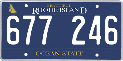 RI license plate 677246