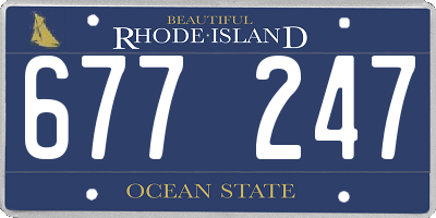 RI license plate 677247