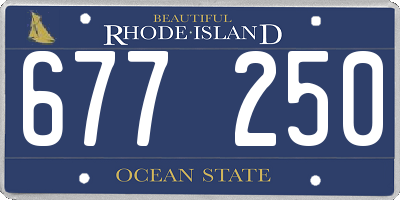 RI license plate 677250