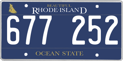 RI license plate 677252
