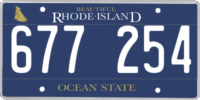 RI license plate 677254