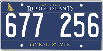 RI license plate 677256