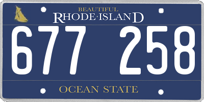 RI license plate 677258