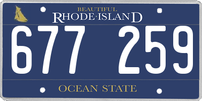 RI license plate 677259