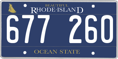 RI license plate 677260