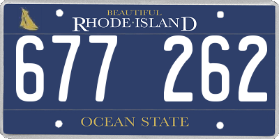 RI license plate 677262