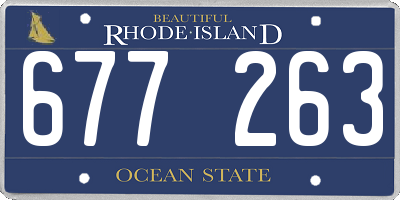 RI license plate 677263