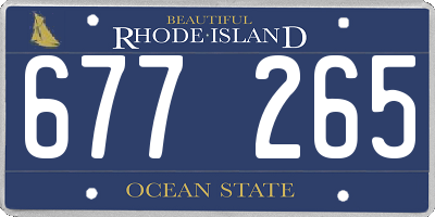 RI license plate 677265