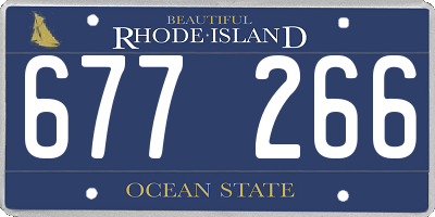 RI license plate 677266