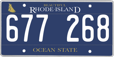 RI license plate 677268