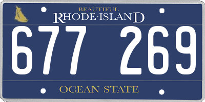 RI license plate 677269