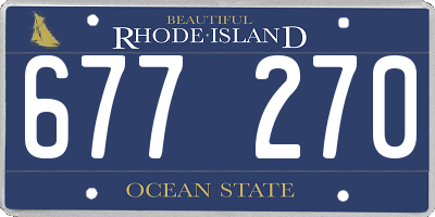 RI license plate 677270