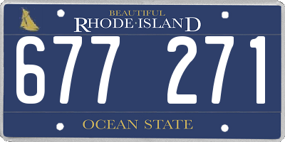 RI license plate 677271