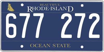 RI license plate 677272