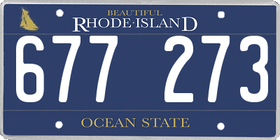 RI license plate 677273